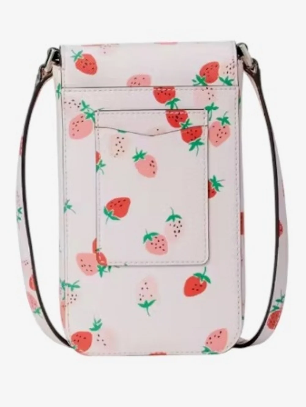 Kate Spade Staci North/South Wild Strawberry Saffiano Leather crossbody Phone